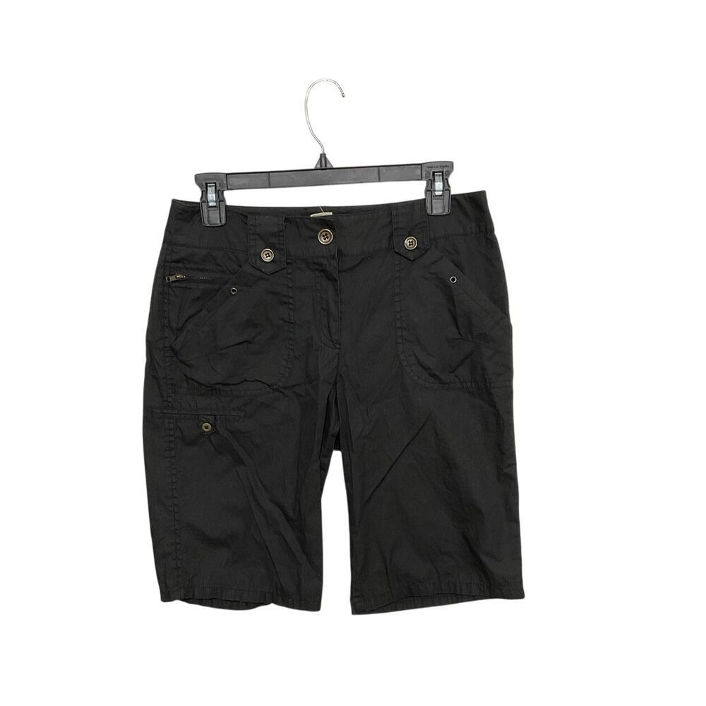 Sandro Petite Black Shorts Womens Size 6P Small Pockets Casual 100% Cotton